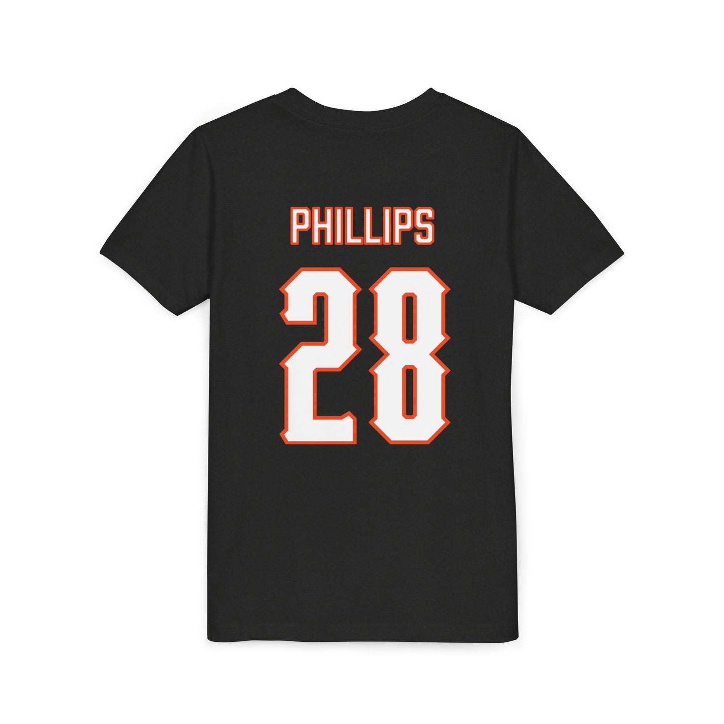 Youth Brennan Phillips #28 Cursive Cowboys T-Shirt