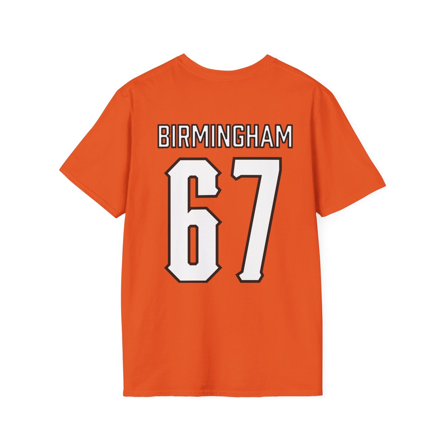 Cole Birmingham #67 Orange Cursive Cowboys T-Shirt