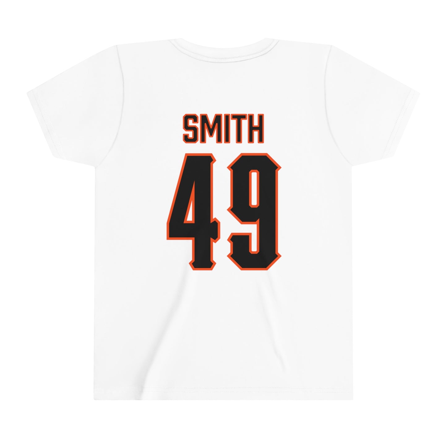 Youth Evan Smith #49 Cursive Cowboys T-Shirt