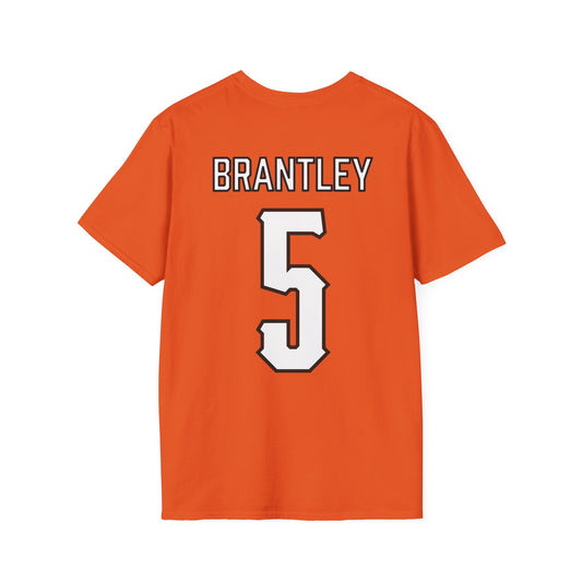 Khalil Brantley #5 Orange Cursive Cowboys T-Shirt