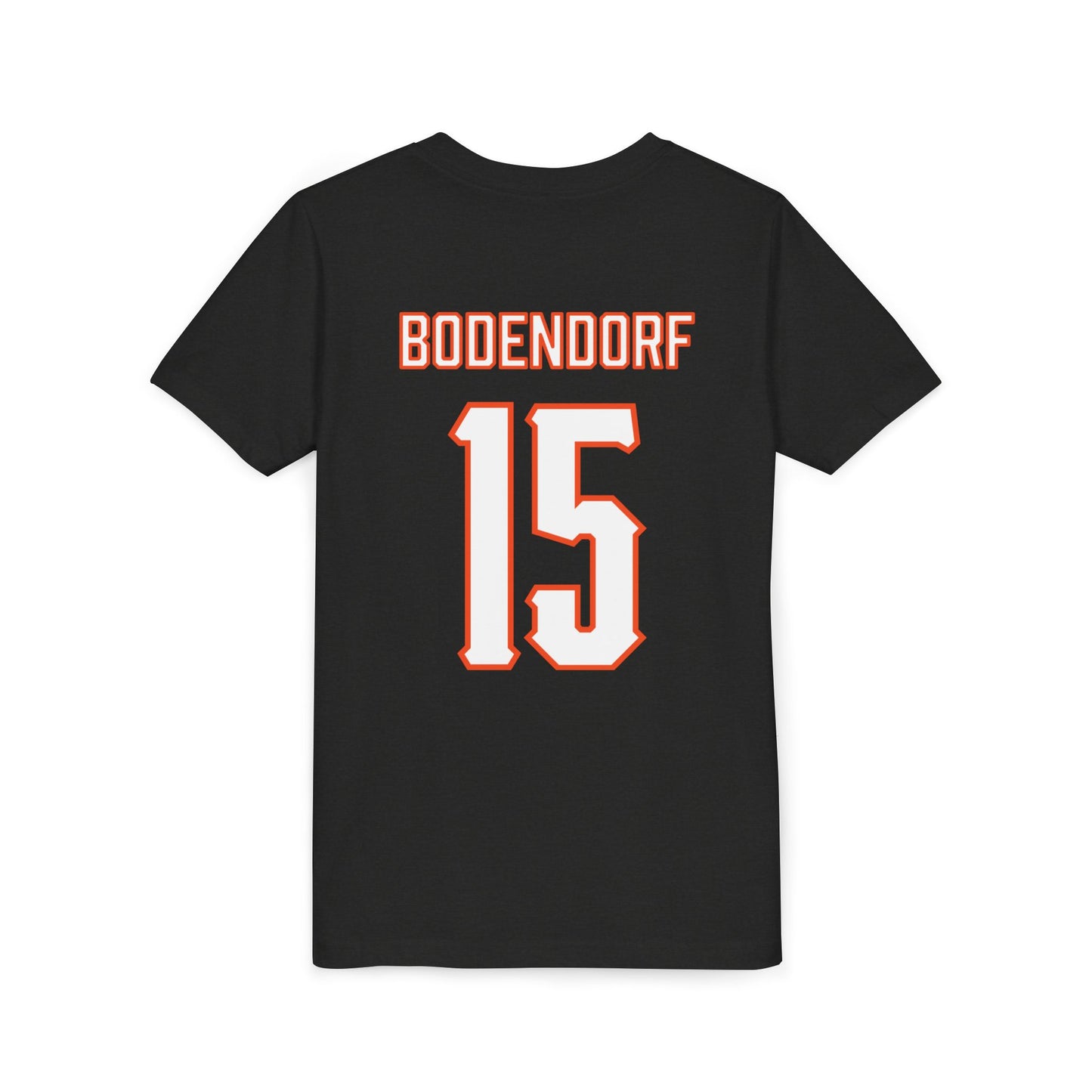 Youth Harrison Bodendorf #15 Cursive Cowboys T-Shirt