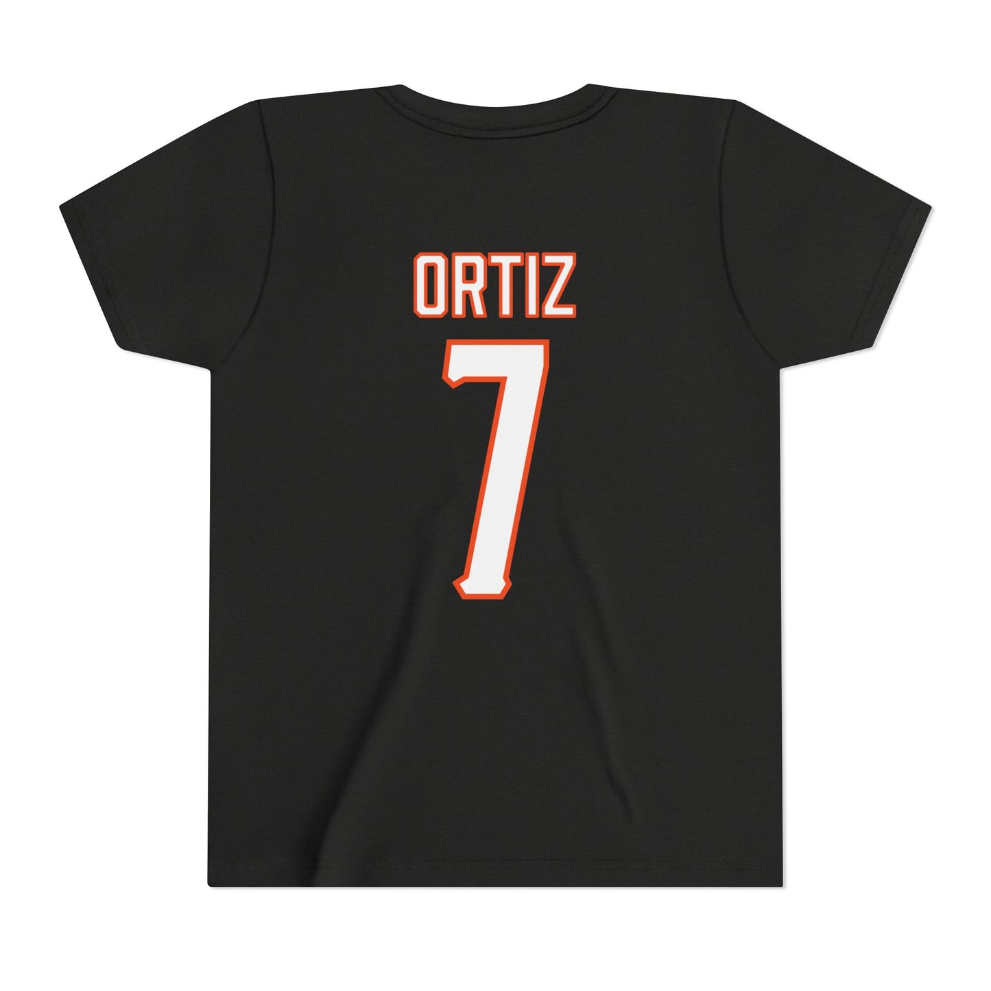 Youth Avery Ortiz #7 Cursive Cowboys T-Shirt