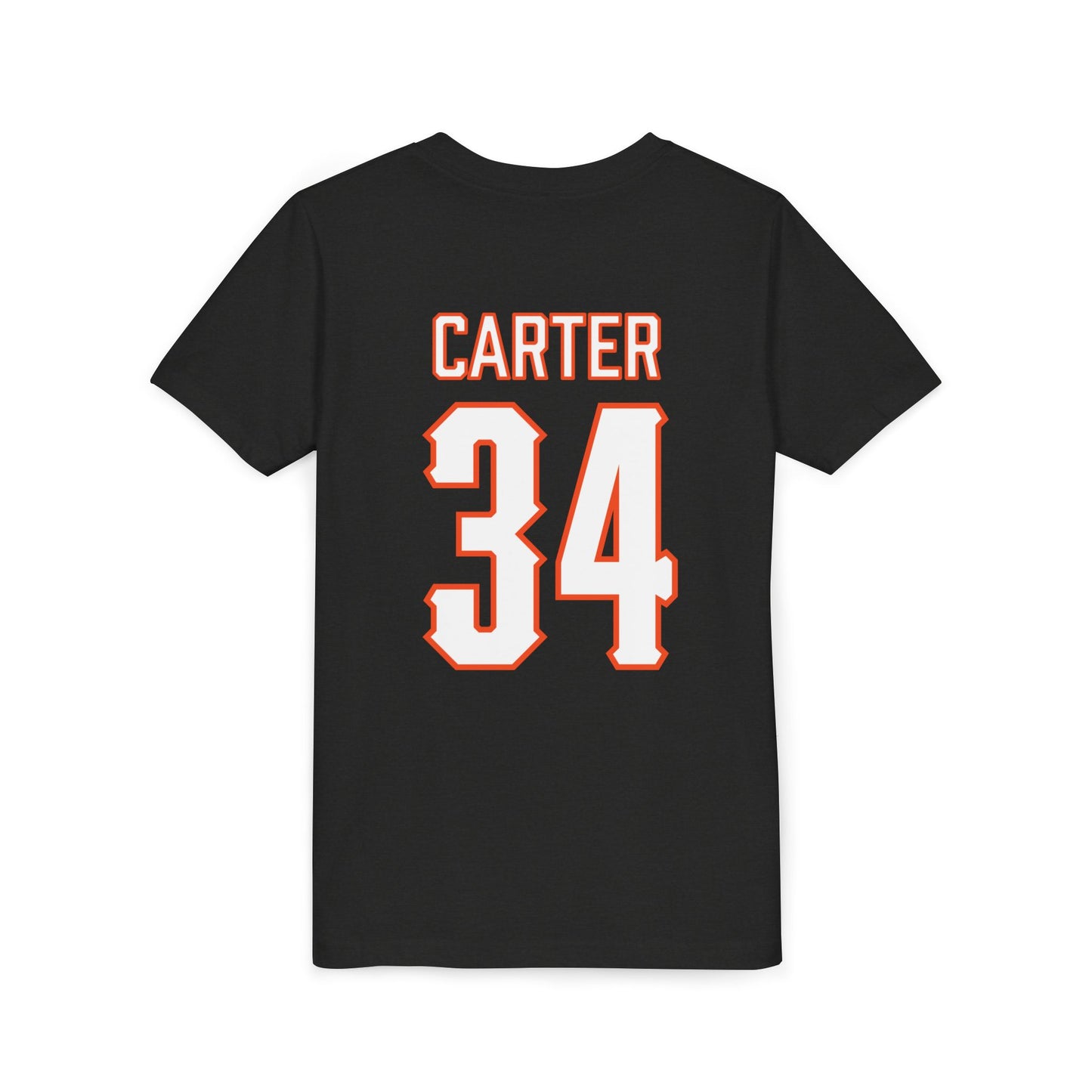 Youth Charlie Carter #34 Cursive Cowboys T-Shirt