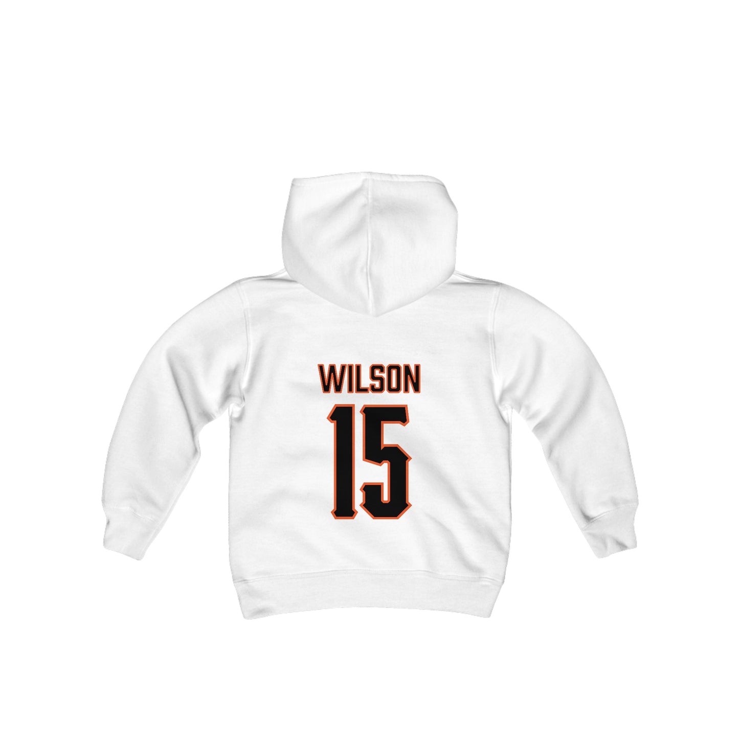 Youth Garret Wilson #15 Cursive Cowboys Hoodie