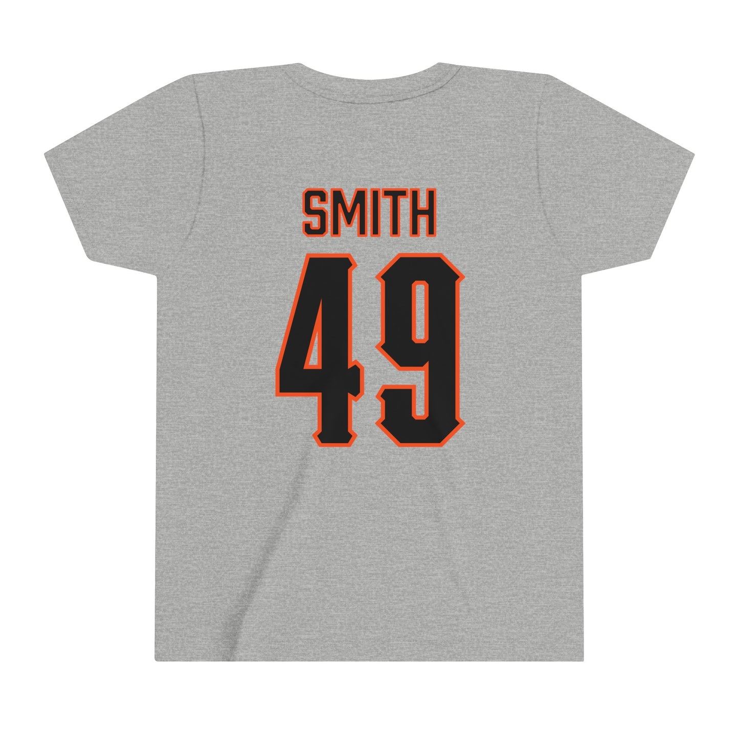 Youth Evan Smith #49 Cursive Cowboys T-Shirt