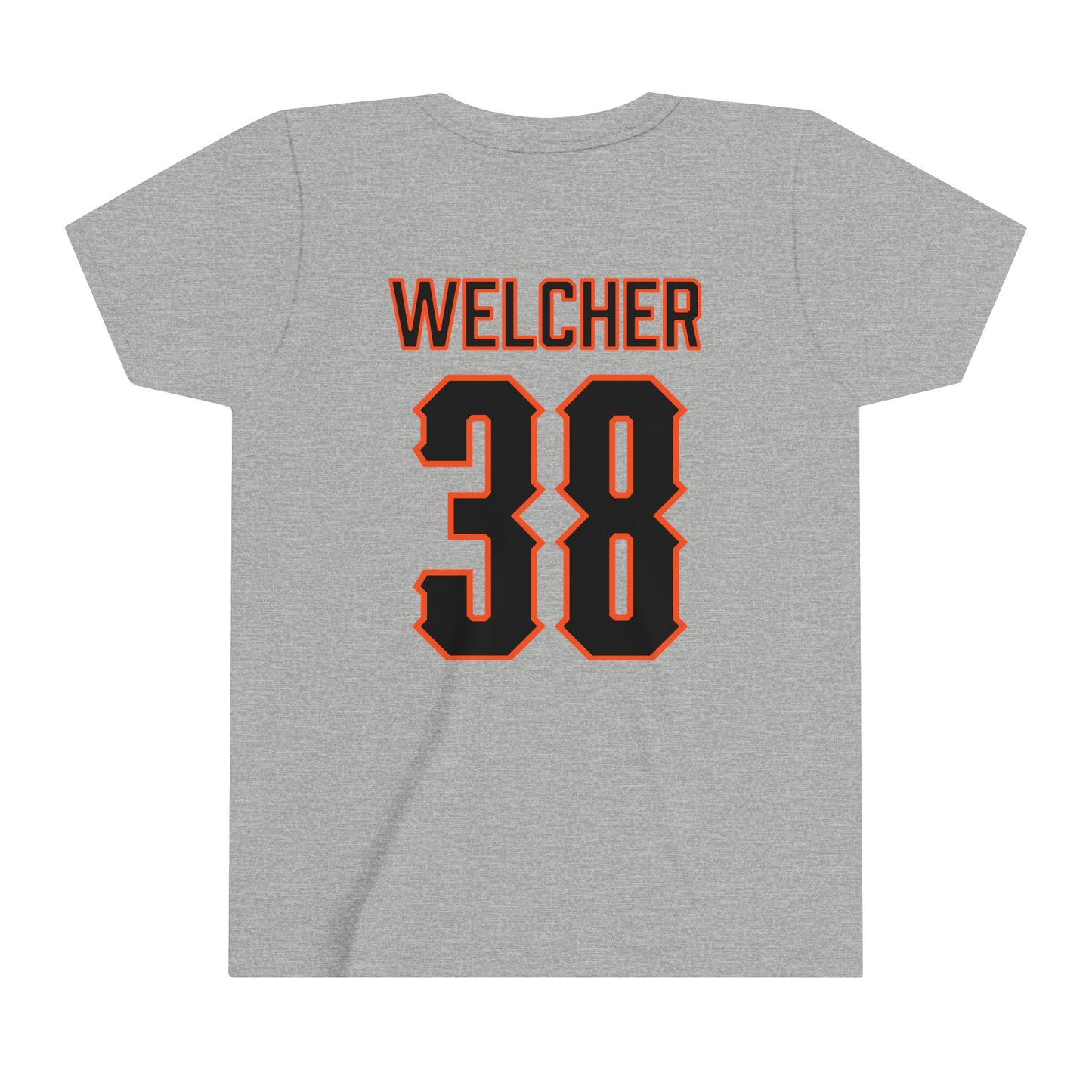 Youth Kade Welcher #38 Cursive Cowboys T-Shirt