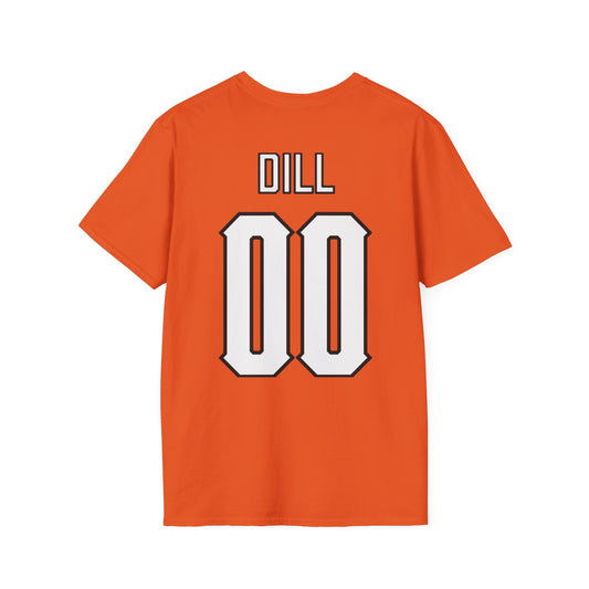 Caroline Dill #0 Orange Cursive Cowgirls T-Shirt