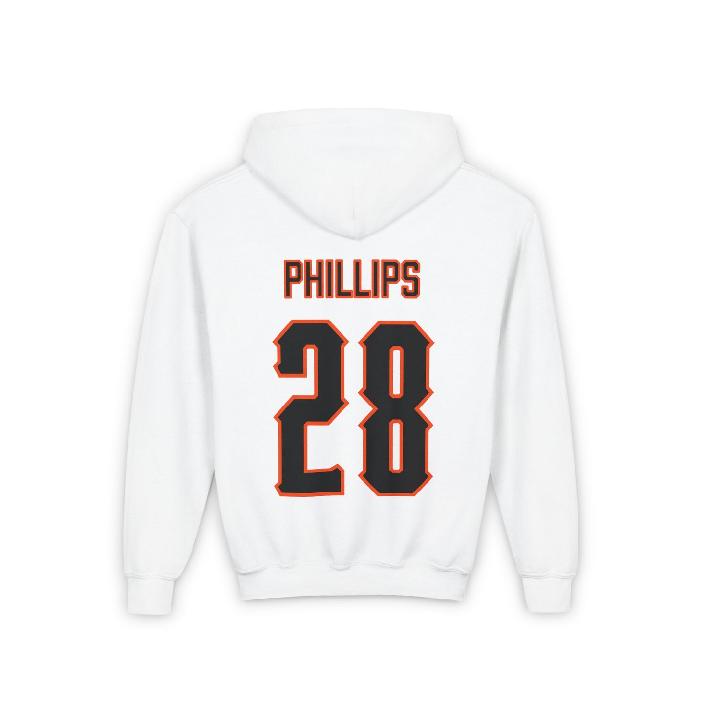 Youth Brennan Phillips #28 Cursive Cowboys Hoodie