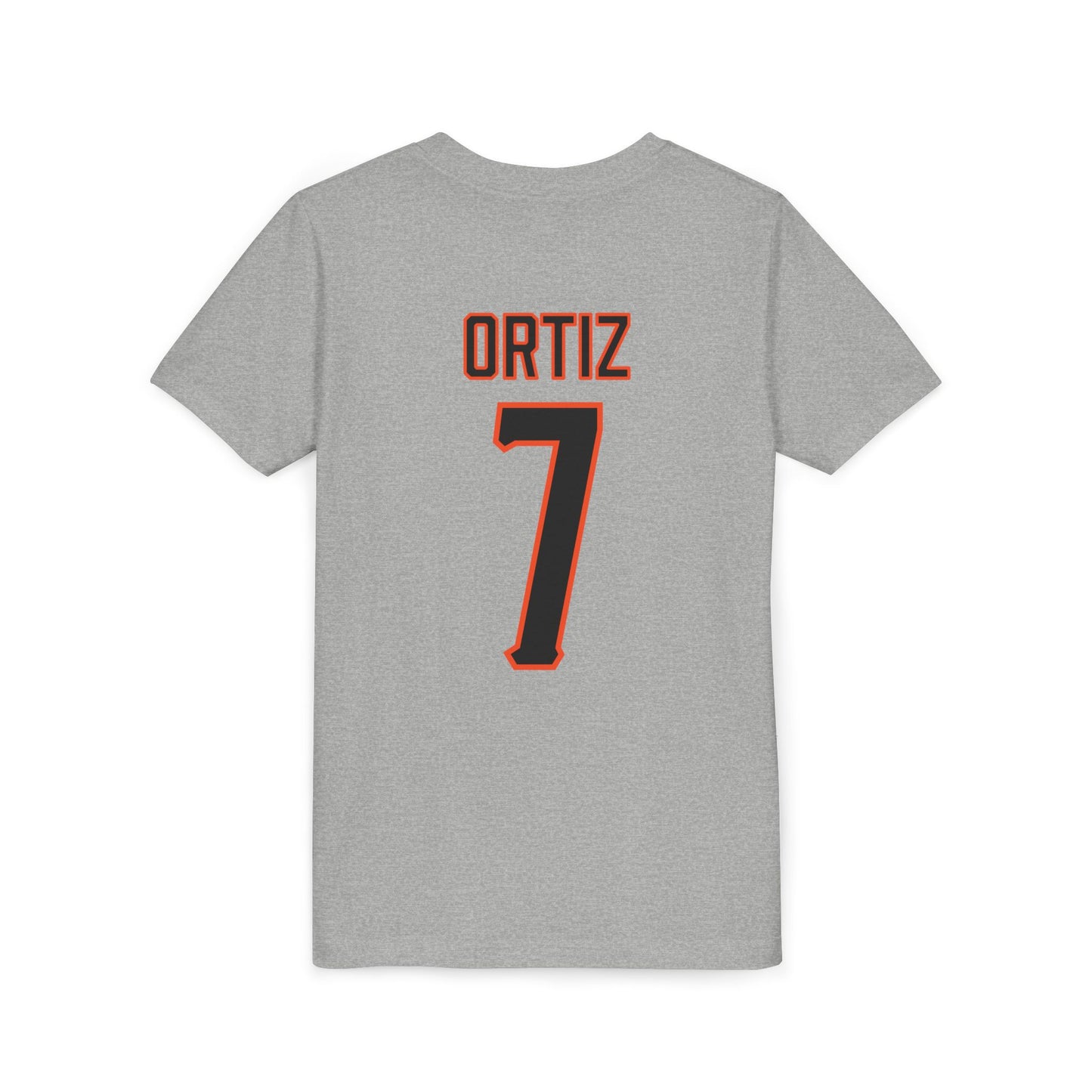 Youth Avery Ortiz #7 Cursive Cowboys T-Shirt