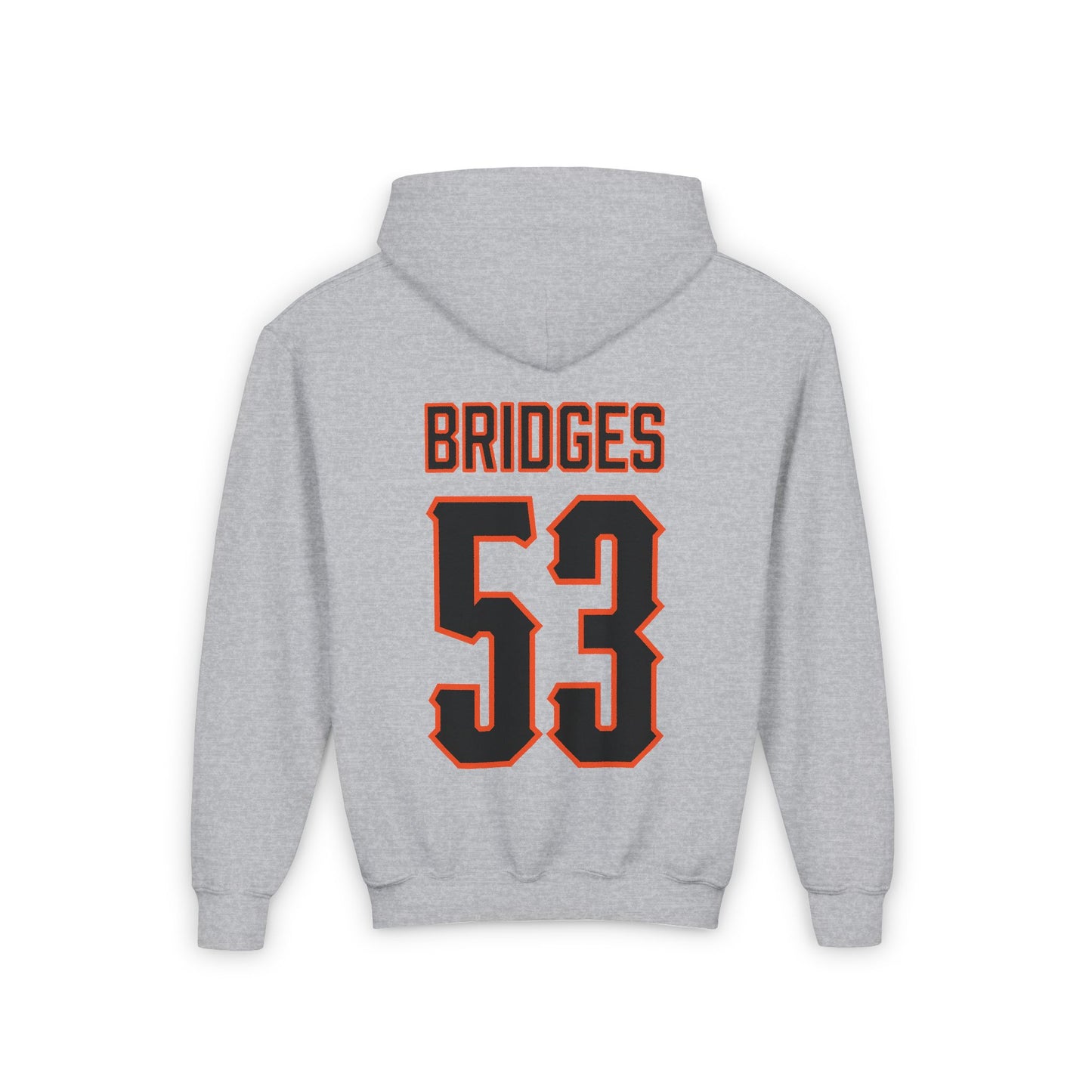 Youth Bowen Bridges #53 Cursive Cowboys Hoodie