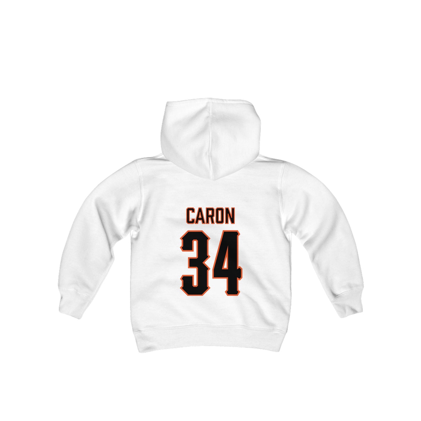 Youth Tyler Caron #34 Cursive Cowboys Hoodie