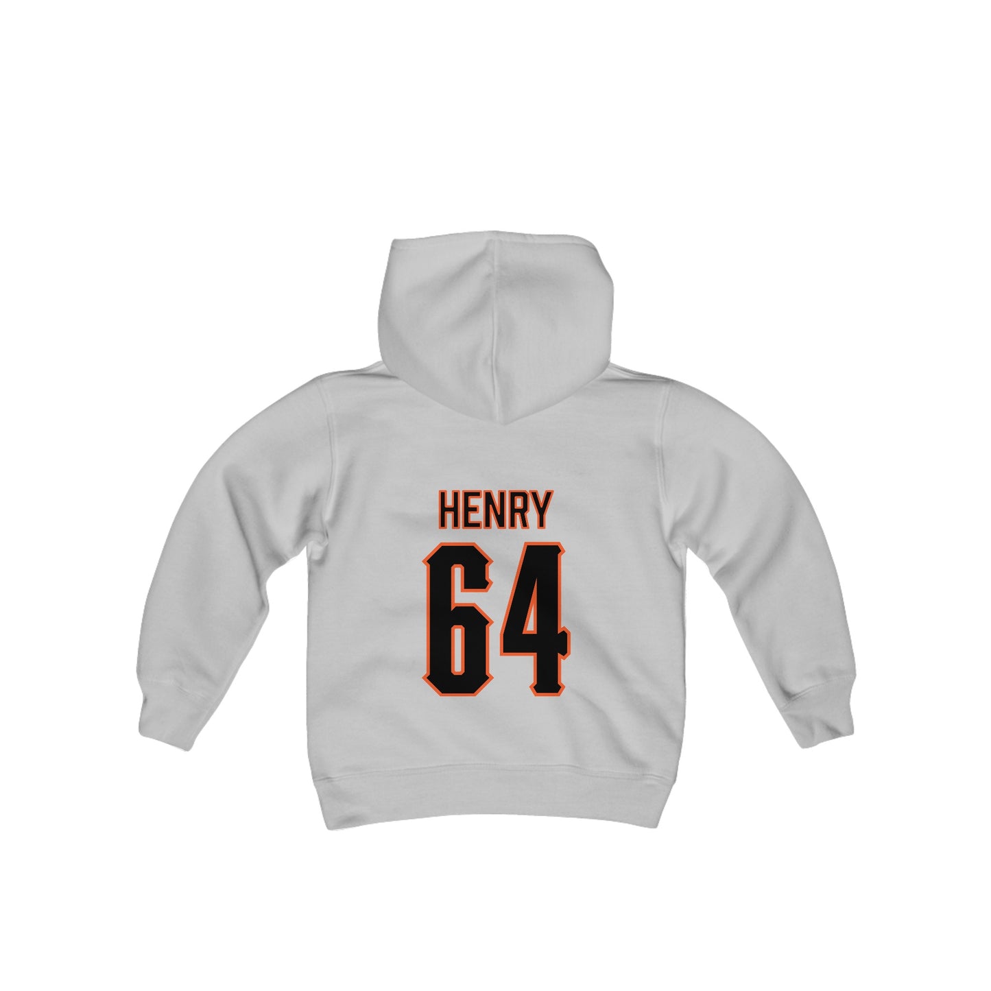 Youth Jarrett Henry #64 Cursive Cowboys Hoodie