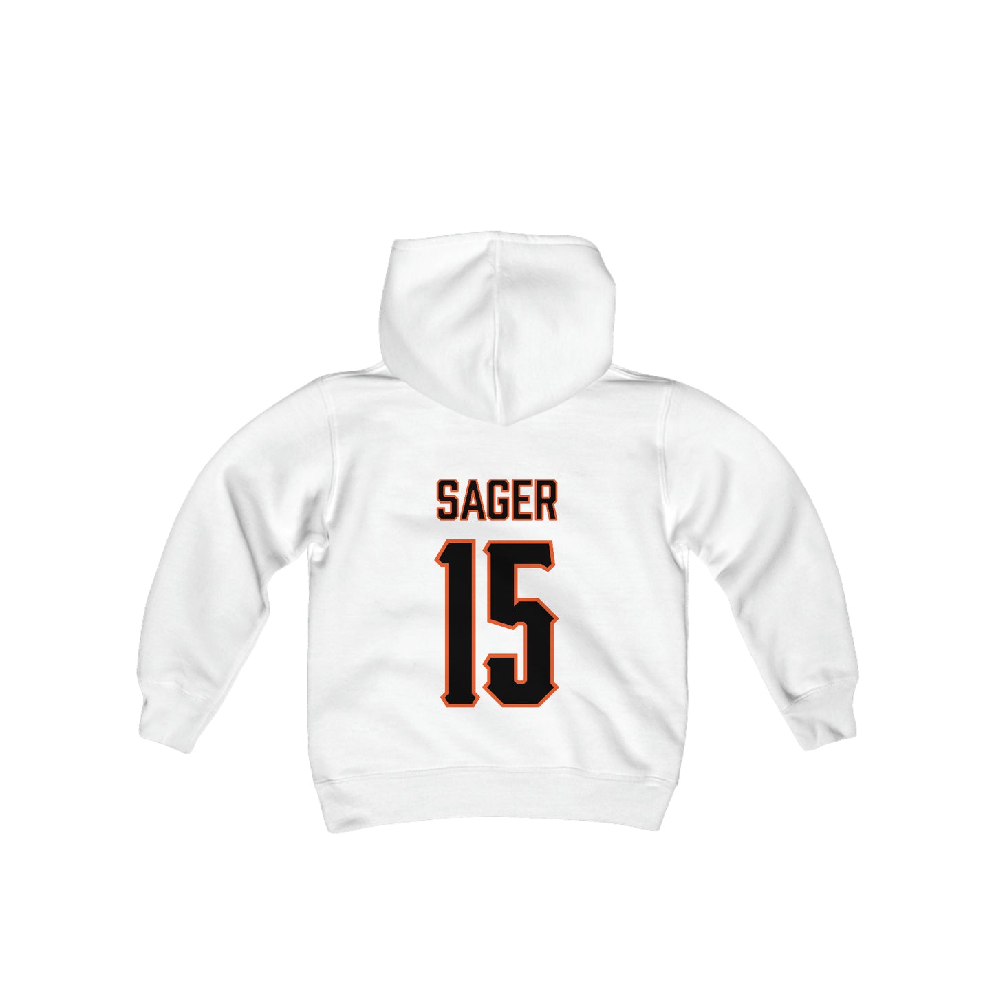 Carson Sager #15 Cursive Cowboys Youth Hoodie