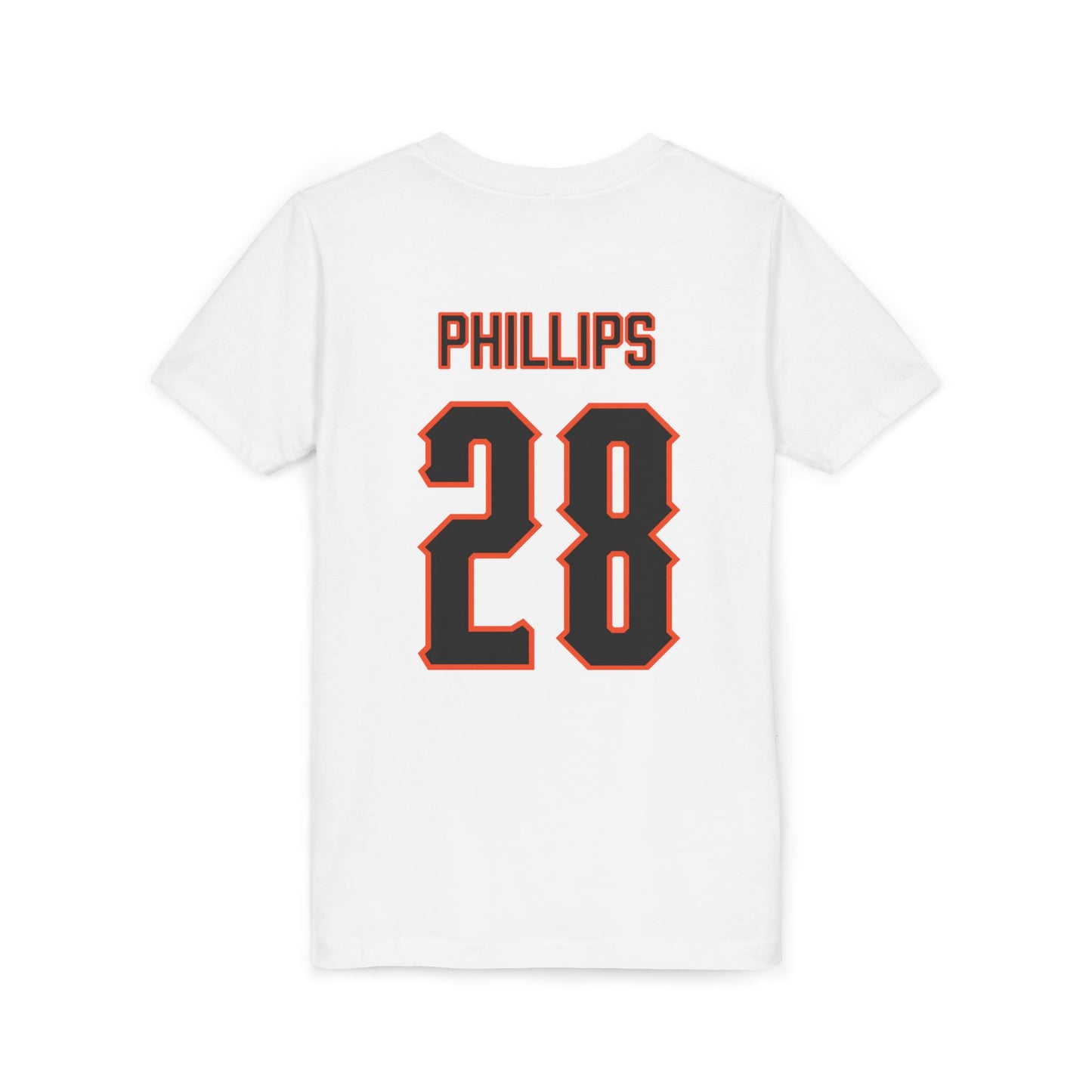 Youth Brennan Phillips #28 Cursive Cowboys T-Shirt