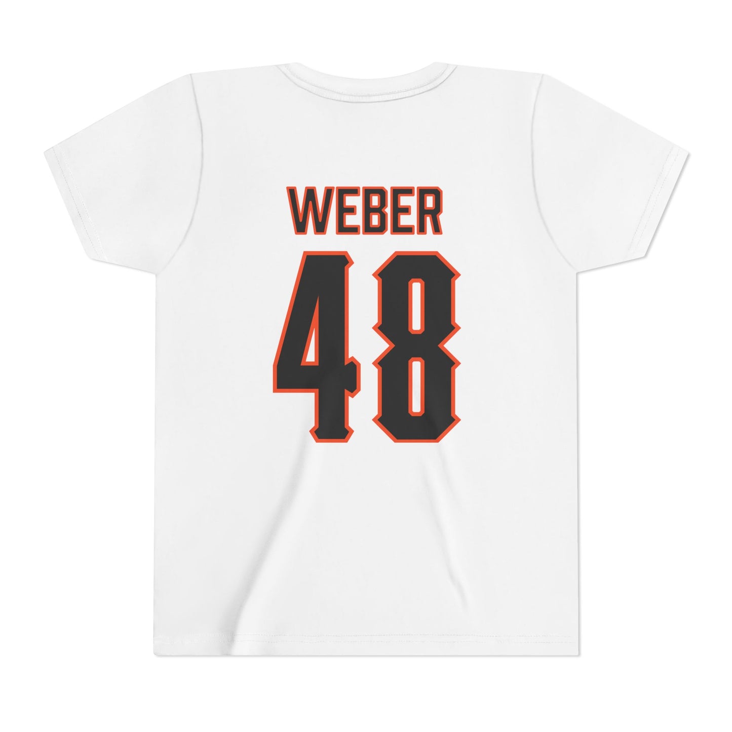 Youth Aaron Weber #48 Cursive Cowboys T-Shirt