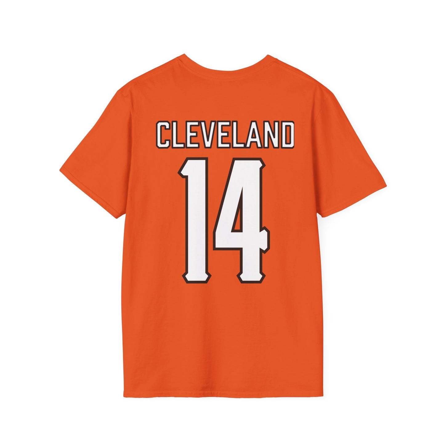 Landyn Cleveland #14 Orange Cursive Cowboys T-Shirt