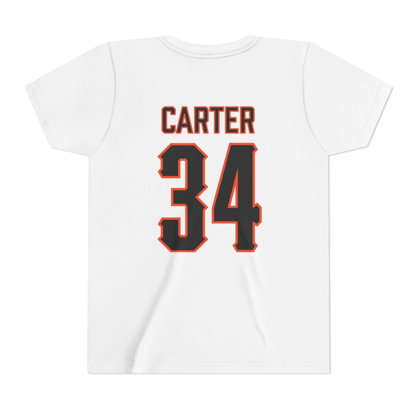 Youth Charlie Carter #34 Cursive Cowboys T-Shirt