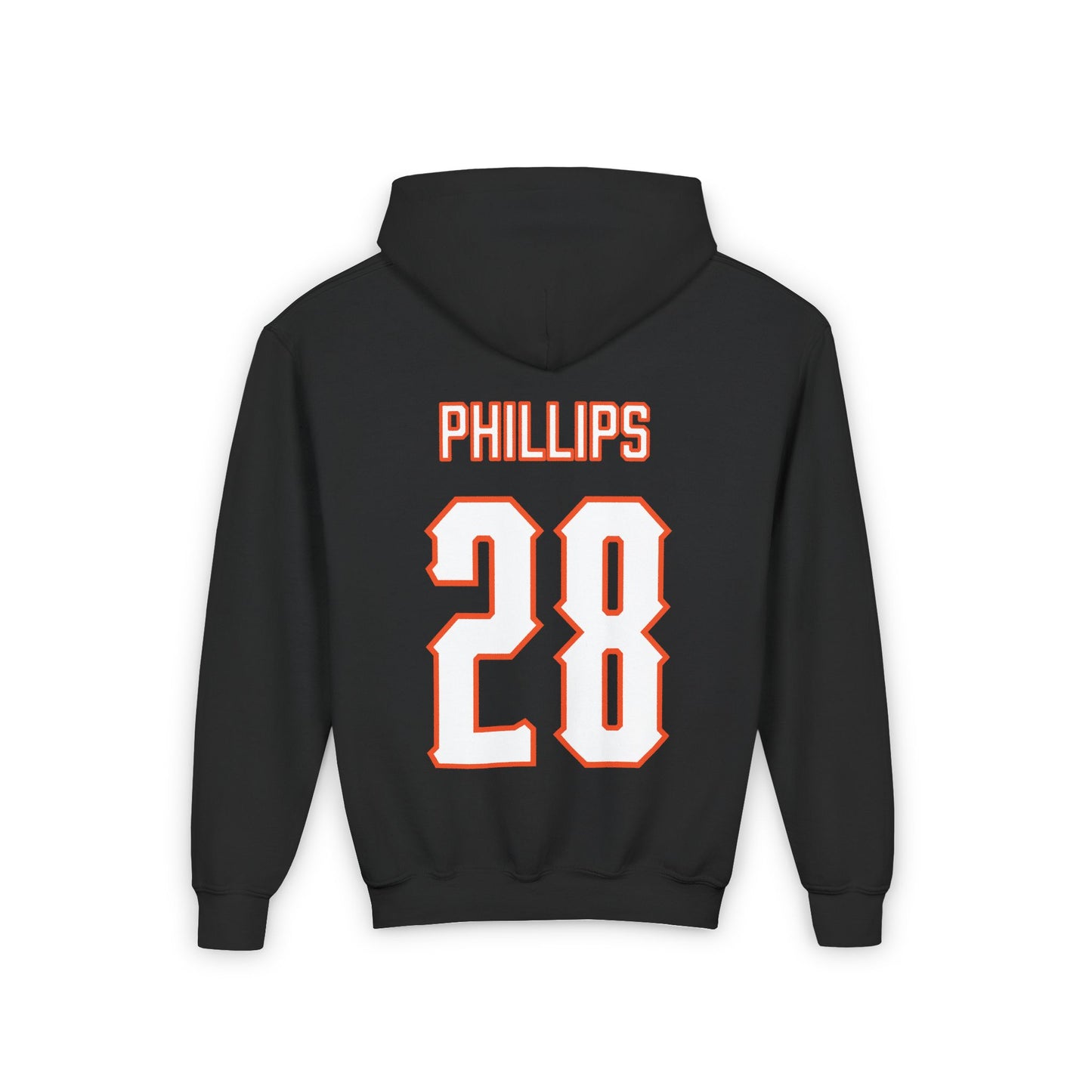 Youth Brennan Phillips #28 Cursive Cowboys Hoodie