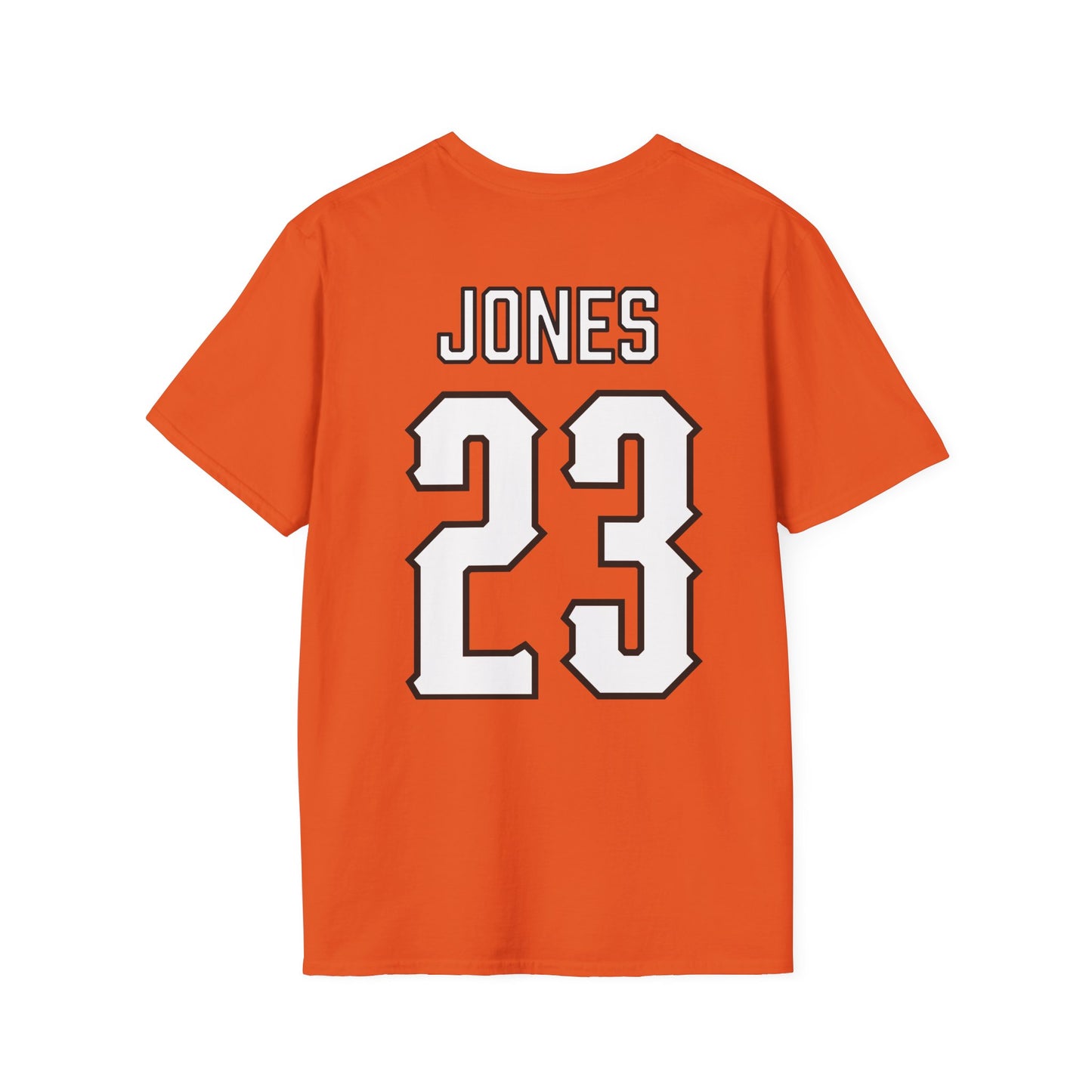 Jayson Jones #23 Orange Cursive Cowboys T-Shirt