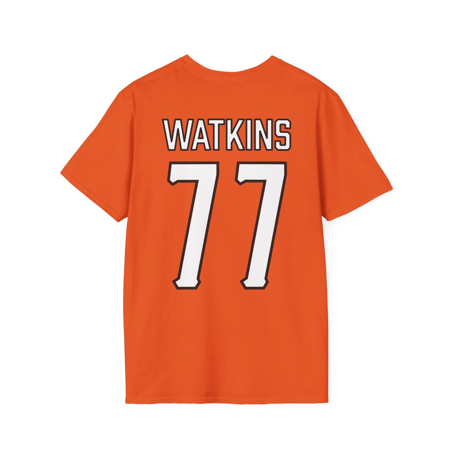 Hunter Watkins #77 Orange Pokes T-Shirt