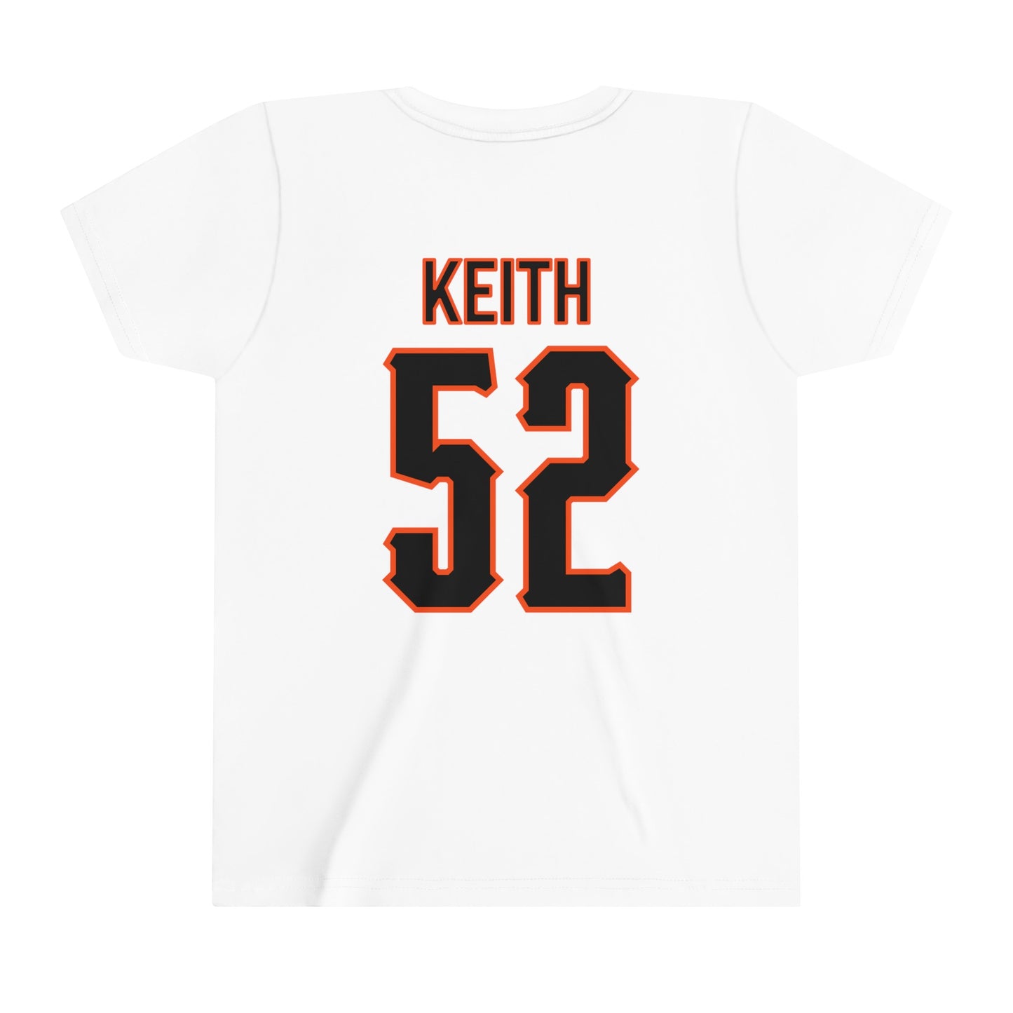 Youth Garrett Keith #52 Cursive Cowboys T-Shirt