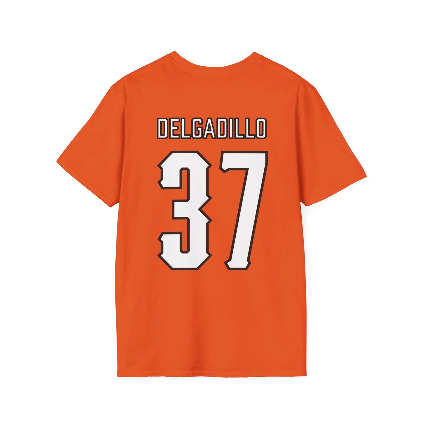 Megan Delgadillo #37 Orange Cursive Cowgirls T-Shirt