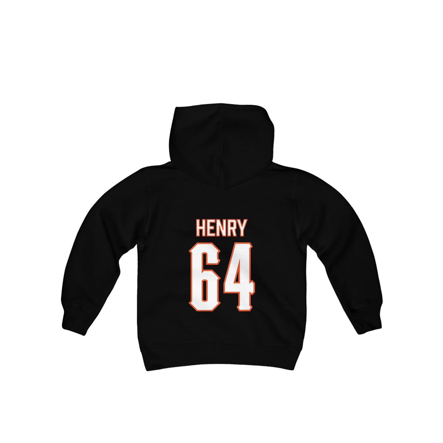 Youth Jarrett Henry #64 Cursive Cowboys Hoodie