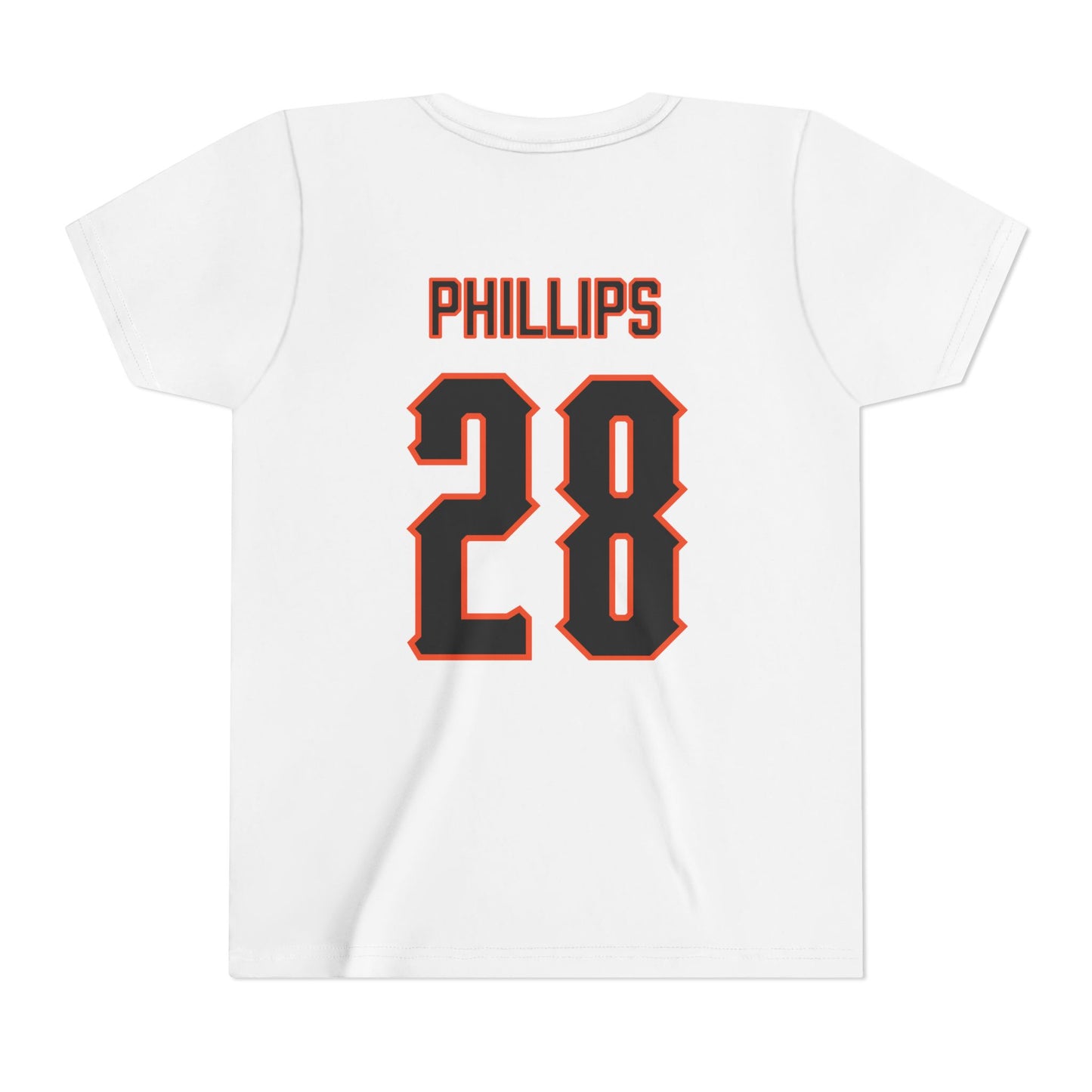 Youth Brennan Phillips #28 Cursive Cowboys T-Shirt