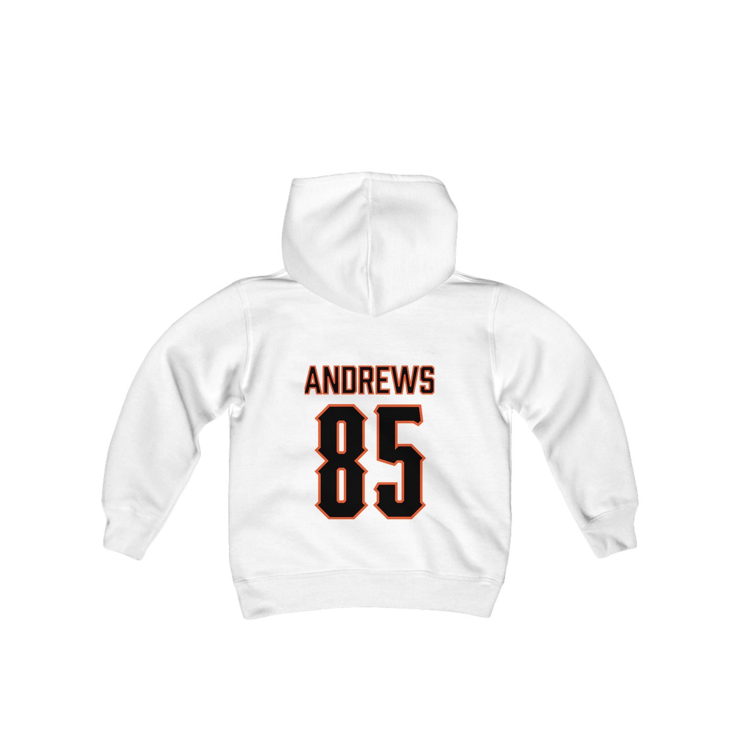 Youth Tykie Andrews #85 Cursive Cowboys Hoodie