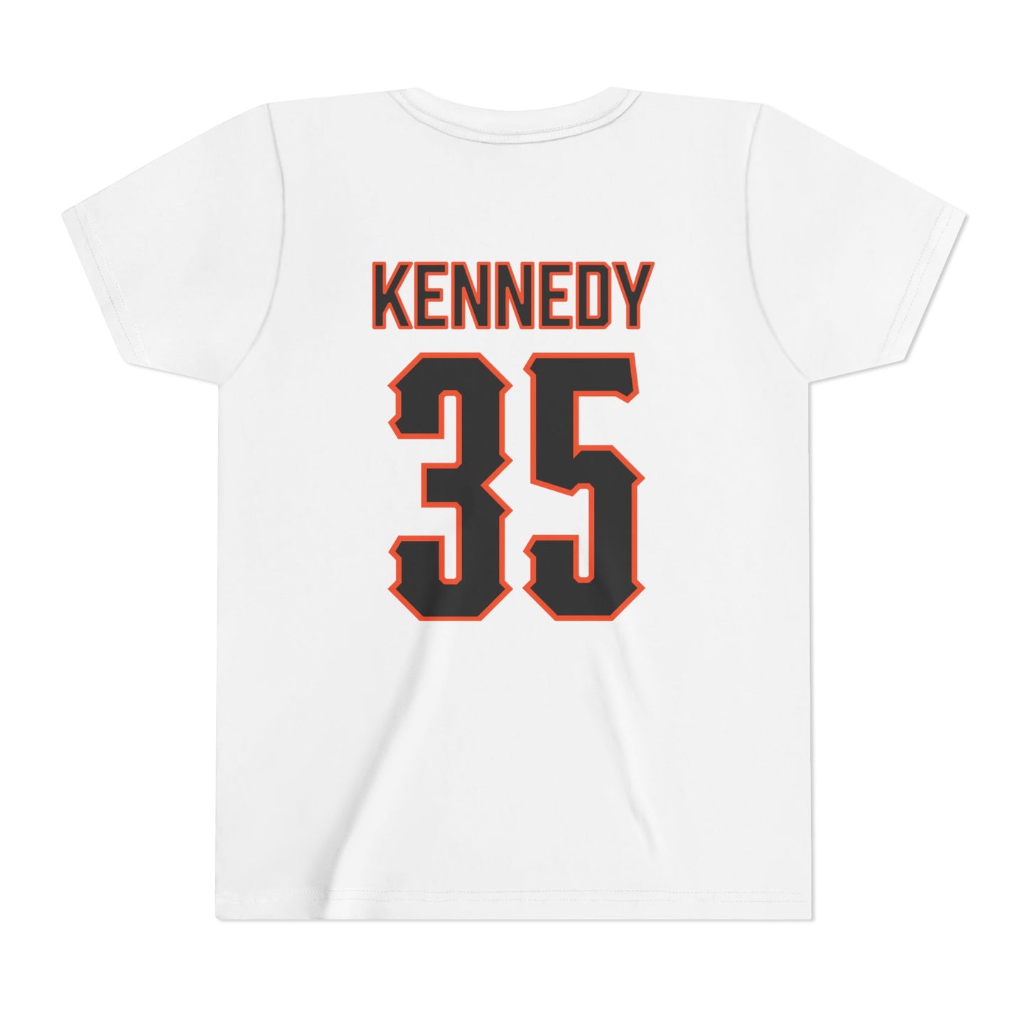 Youth Jake Kennedy #35 Cursive Cowboys T-Shirt