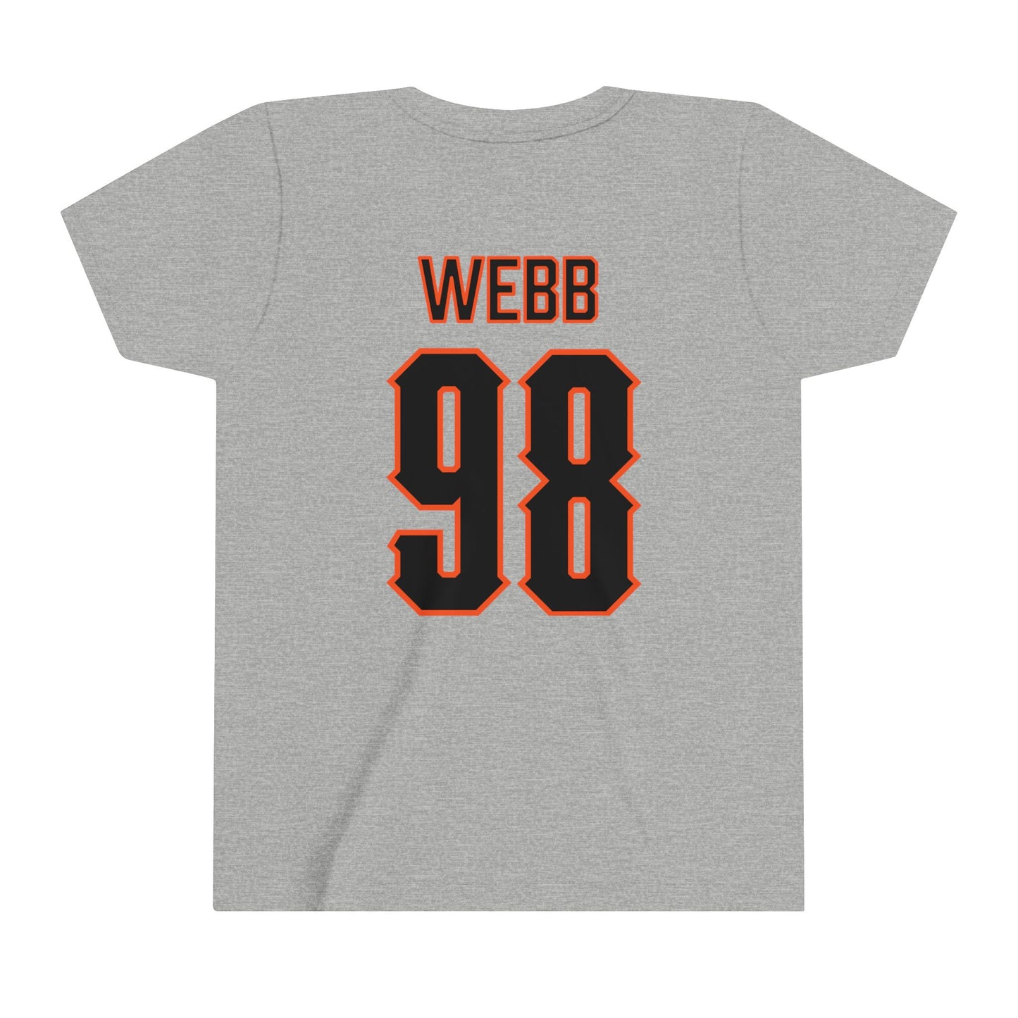 Youth Luke Webb #98 Cursive Cowboys T-Shirt