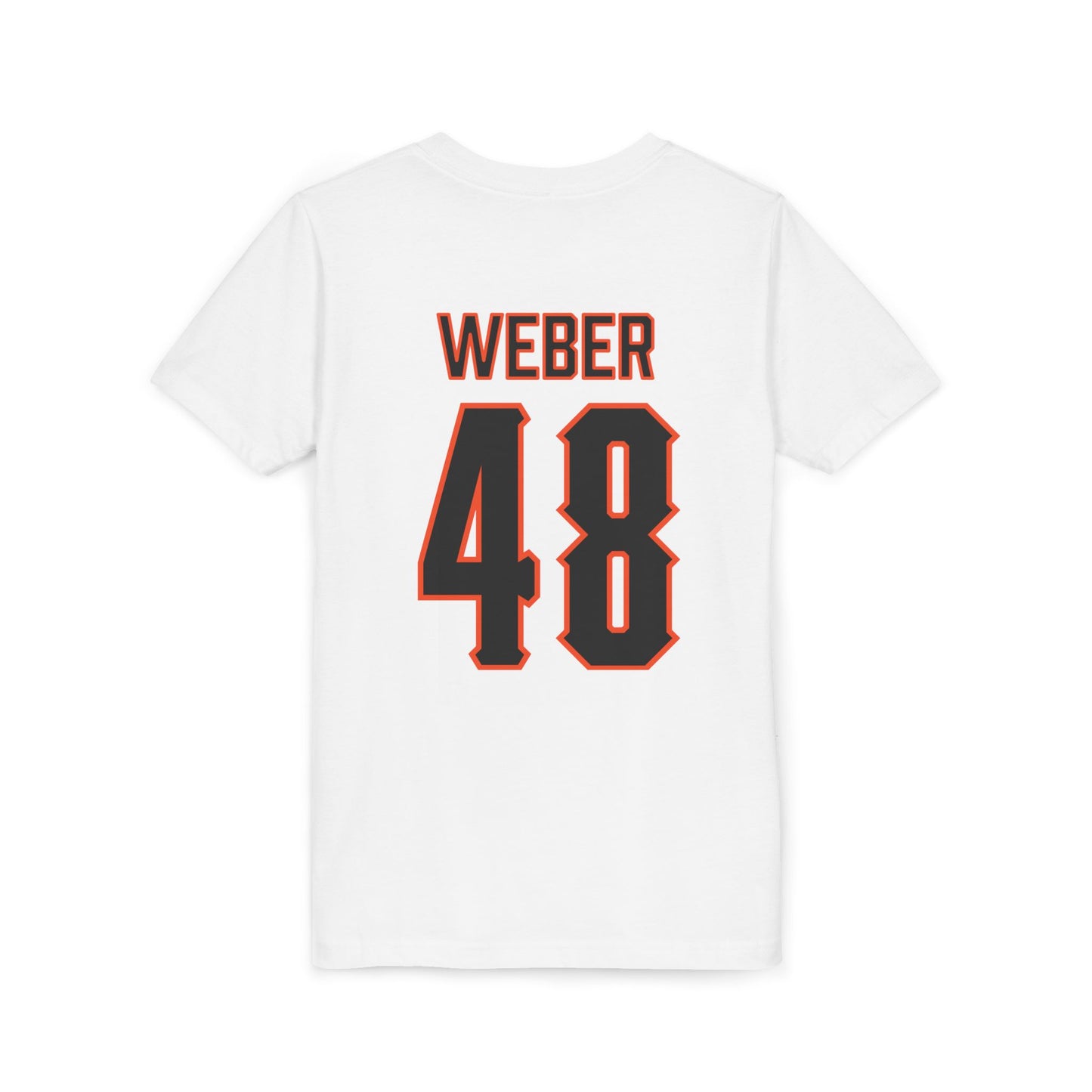 Youth Aaron Weber #48 Cursive Cowboys T-Shirt