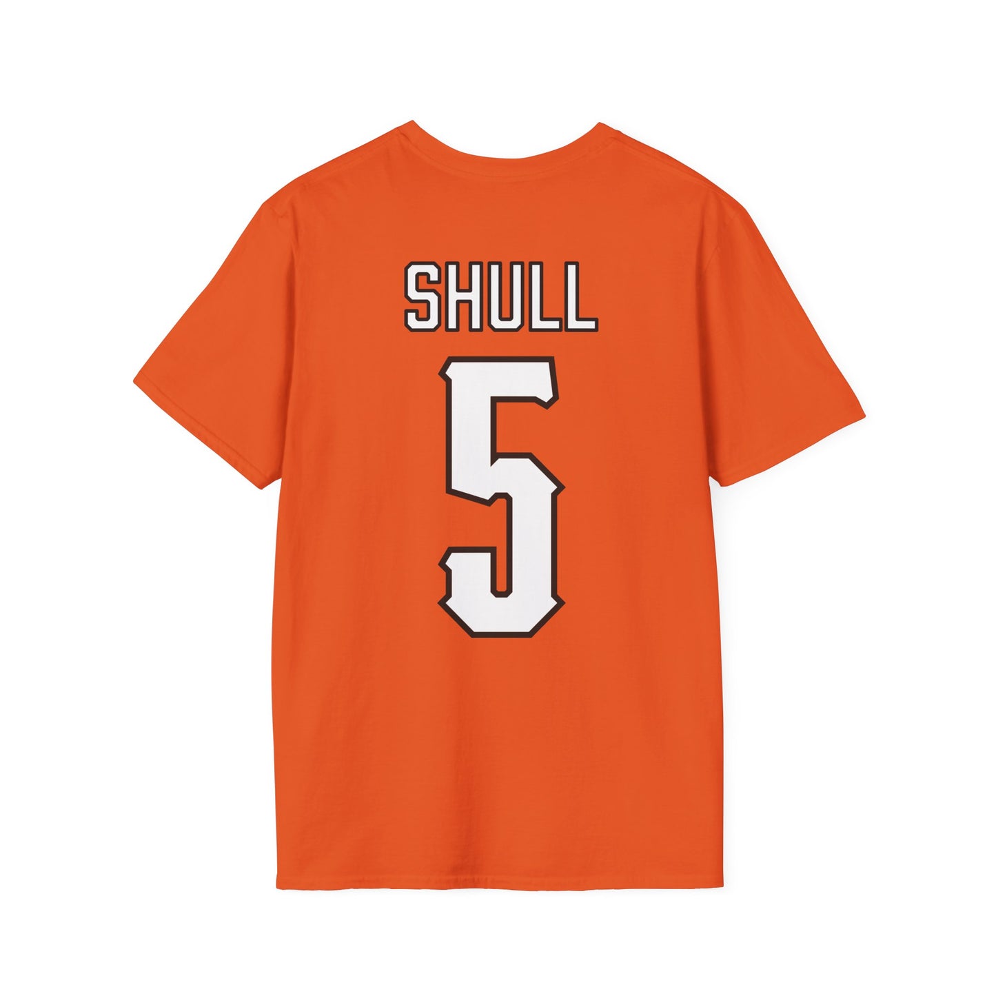 Garrett Shull #5 Orange Cursive Cowboys T-Shirt