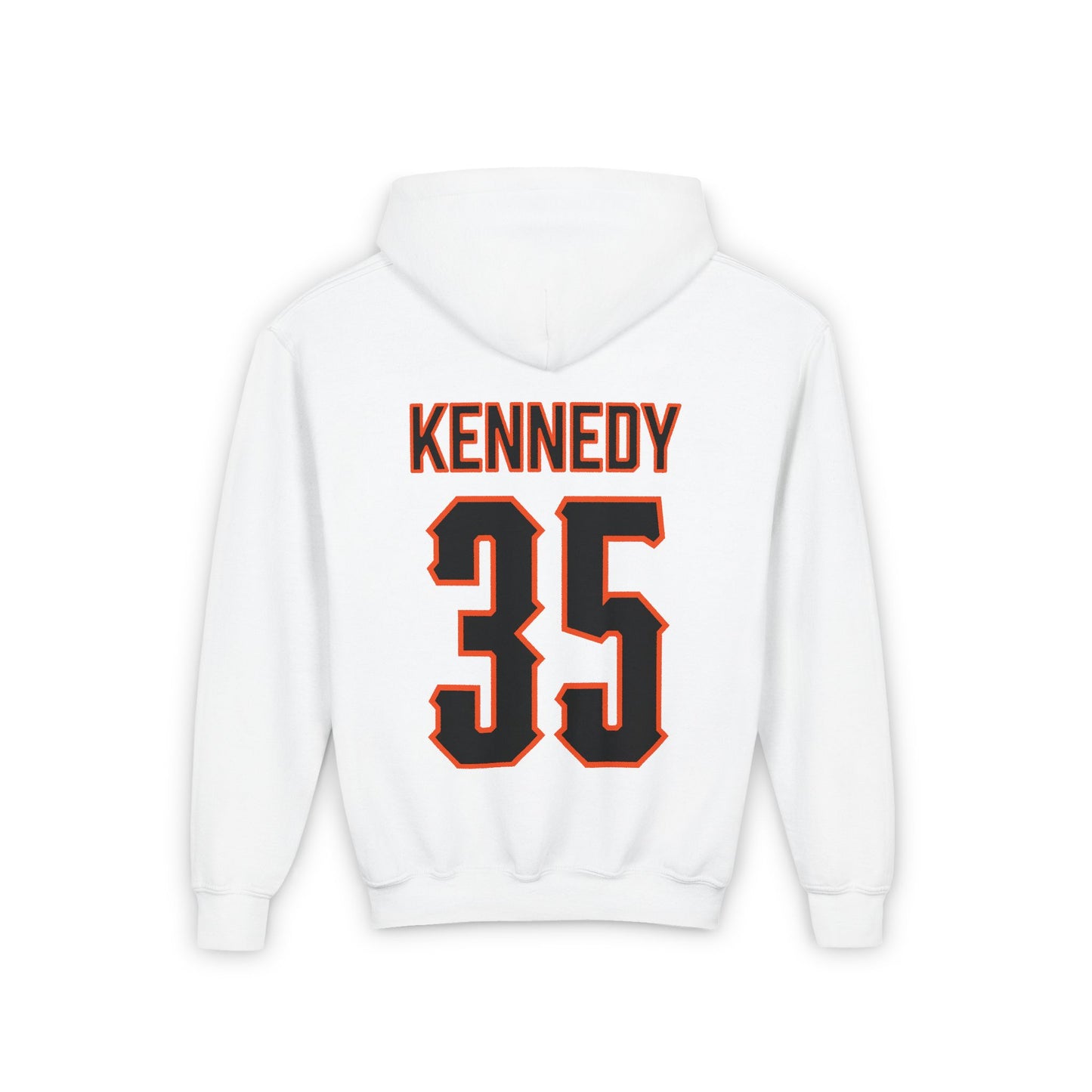 Youth Jake Kennedy #35 Cursive Cowboys Hoodie