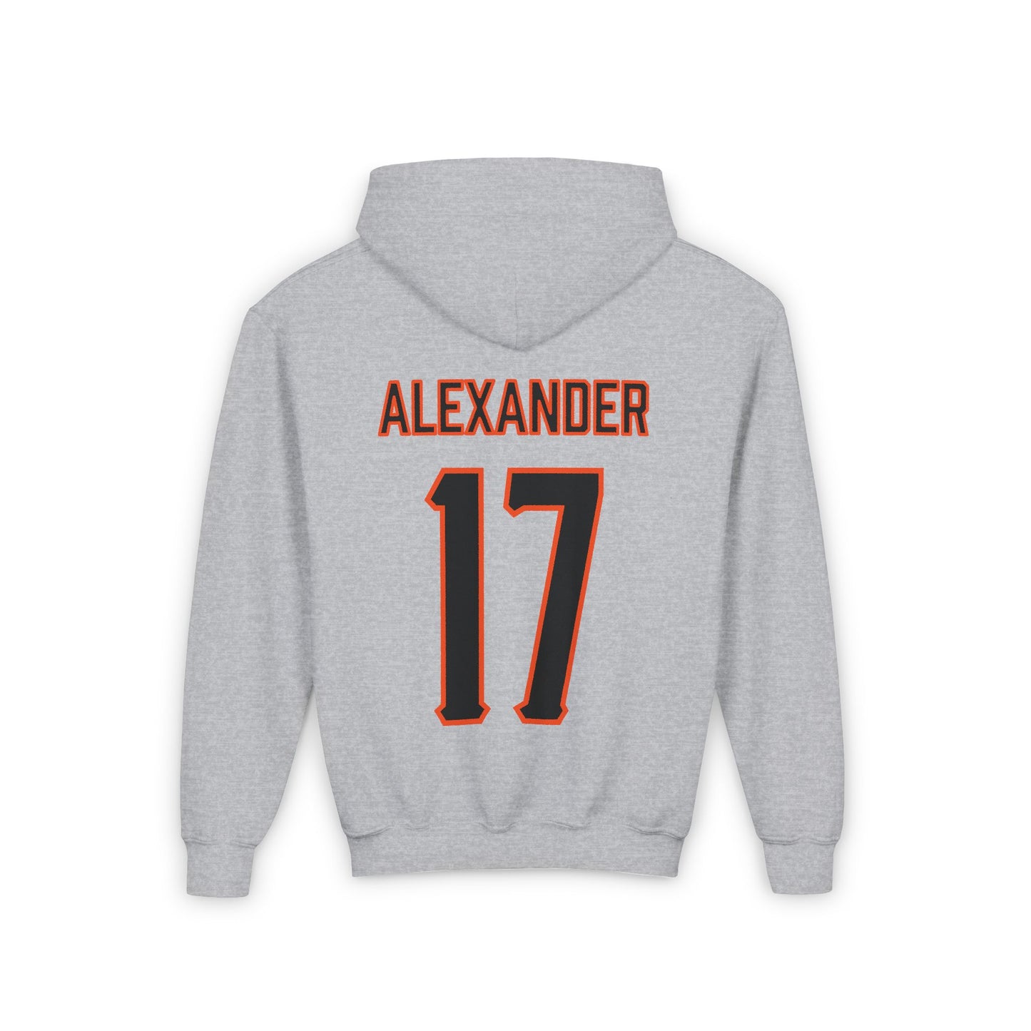 Youth Elijah Alexander #17 Cursive Cowboys Hoodie