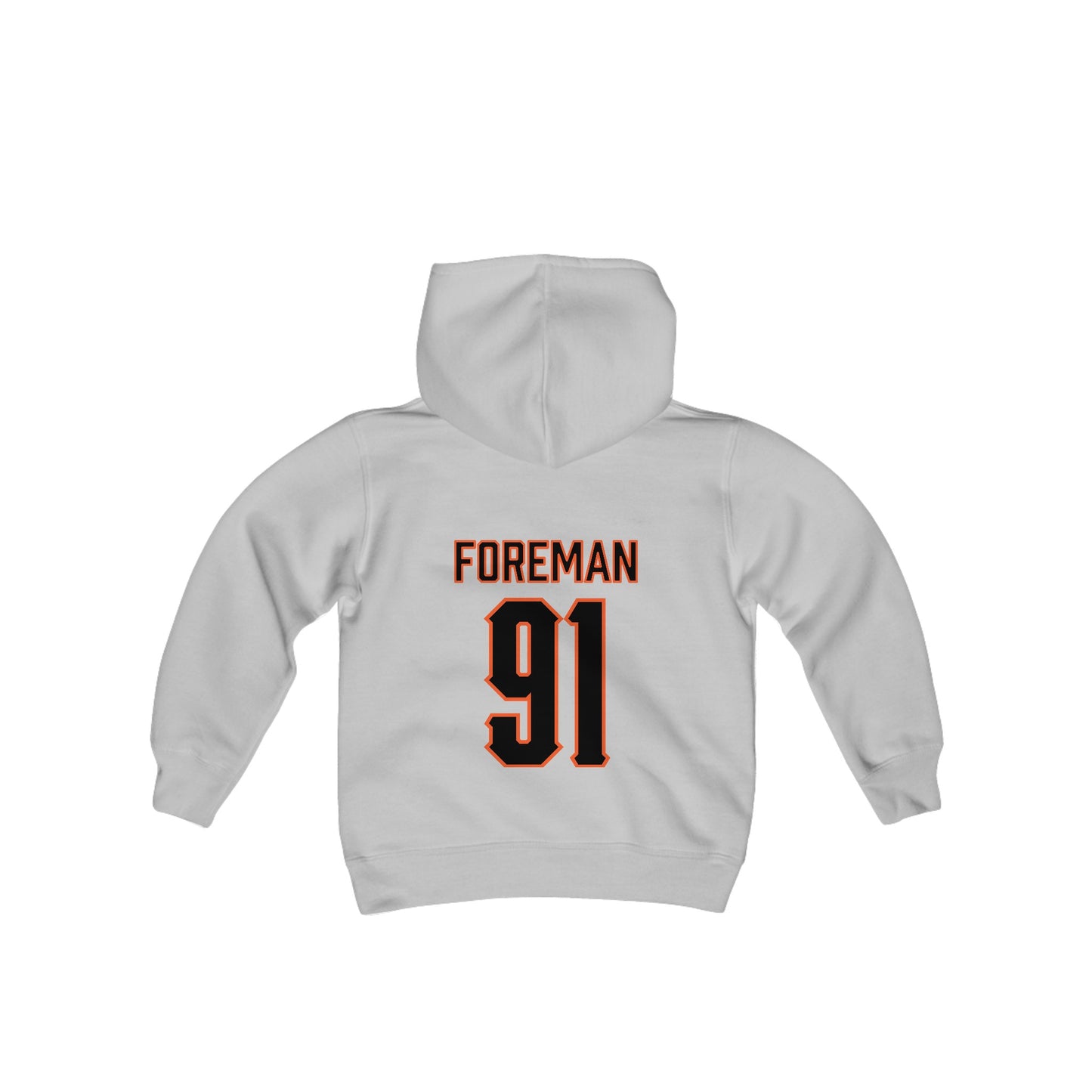 Youth Jaedon Foreman #91 Cursive Cowboys Hoodie