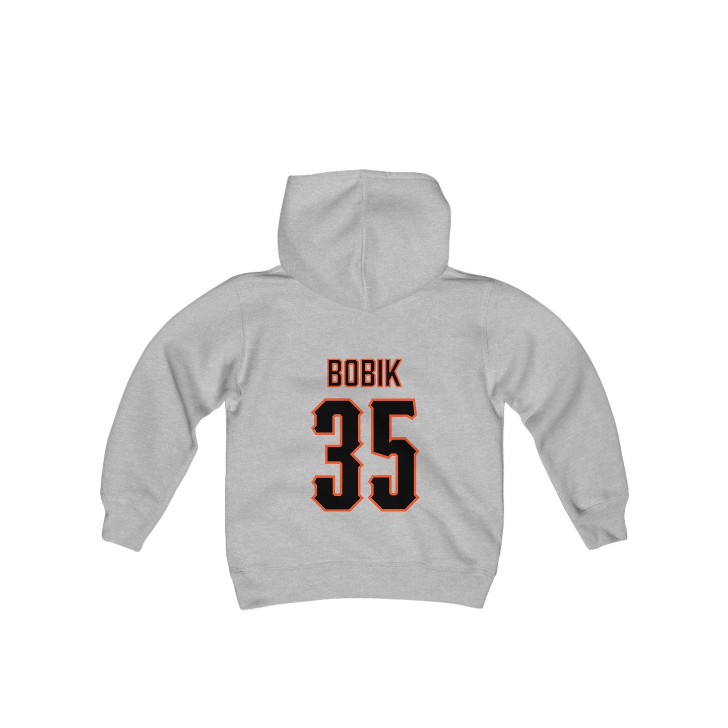 Youth Jaxton Bobik #35 Cursive Cowboys Hoodie