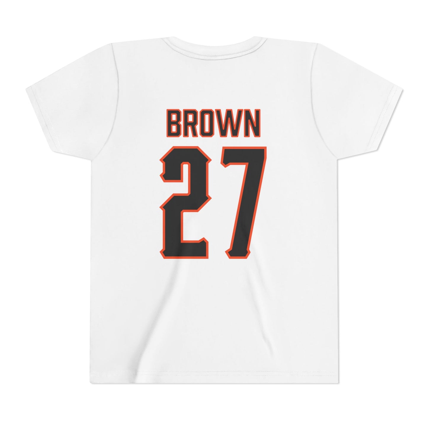 Youth Matthew Brown #27 Cursive Cowboys T-Shirt