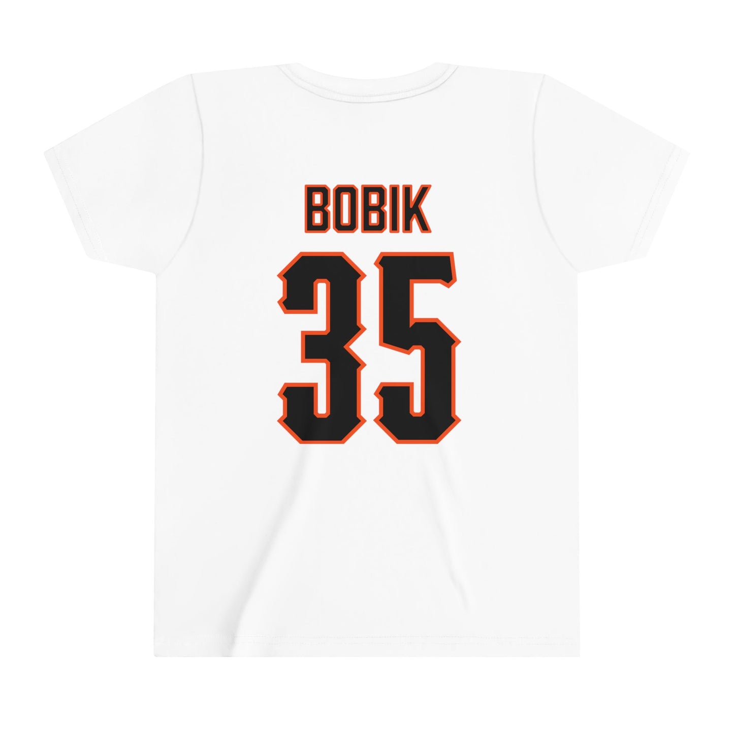 Youth Jaxton Bobik #35 Cursive Cowboys T-Shirt