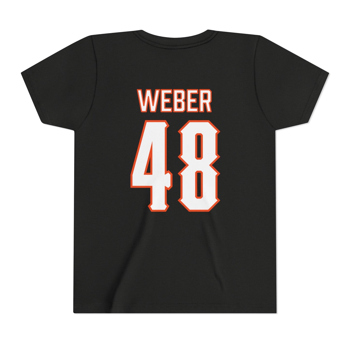 Youth Aaron Weber #48 Cursive Cowboys T-Shirt