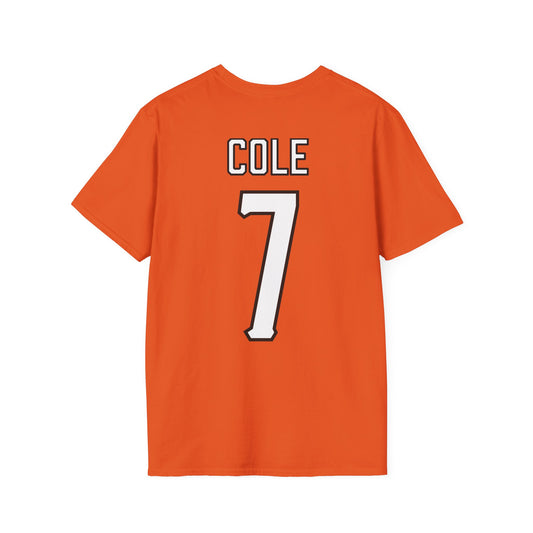 Kirk Cole #7 Orange Pokes T-Shirt