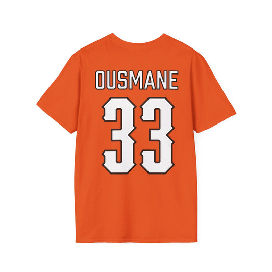 Abou Ousmane #33 Orange Cursive Cowboys T-Shirt