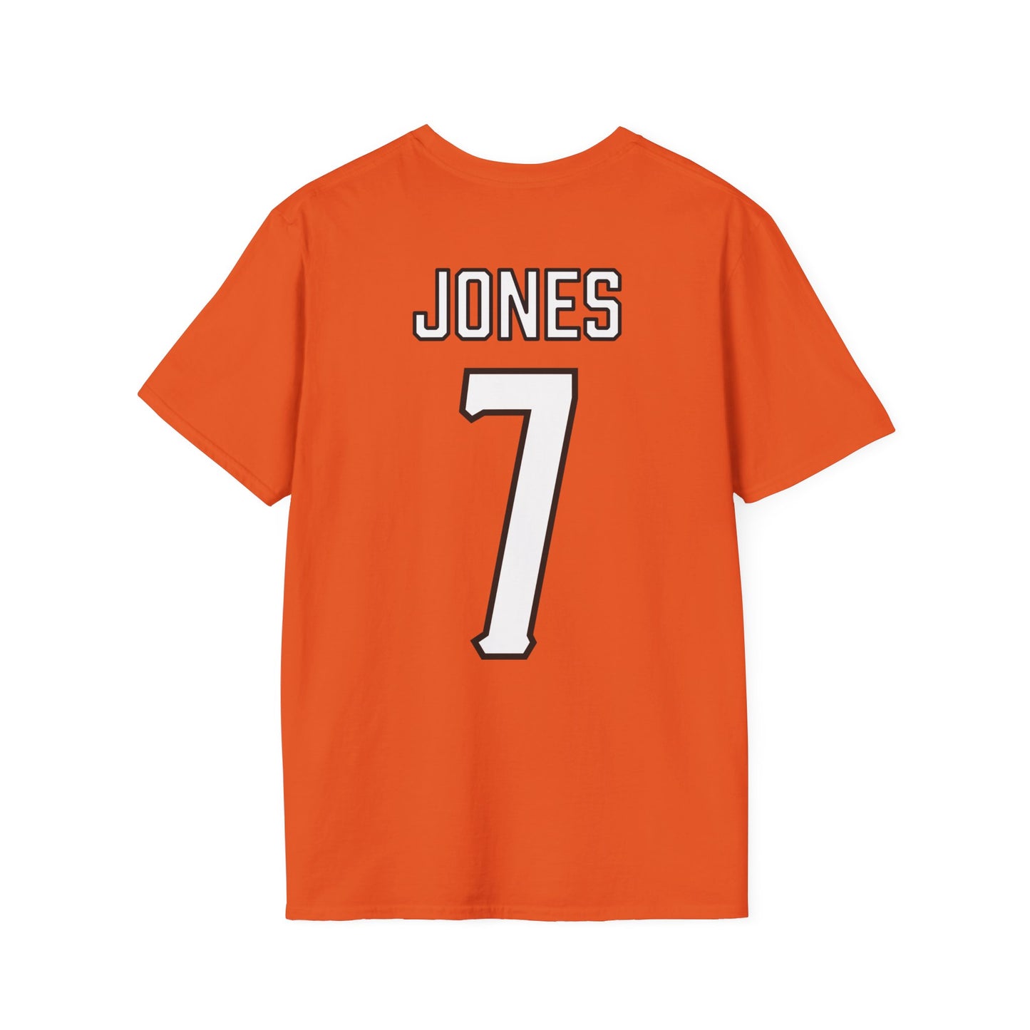 Katie Jones #7 Orange Cursive Cowgirls T-Shirt