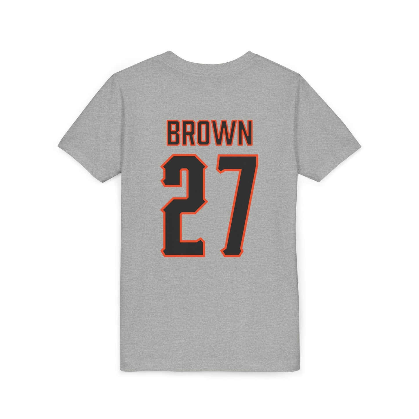 Youth Matthew Brown #27 Cursive Cowboys T-Shirt