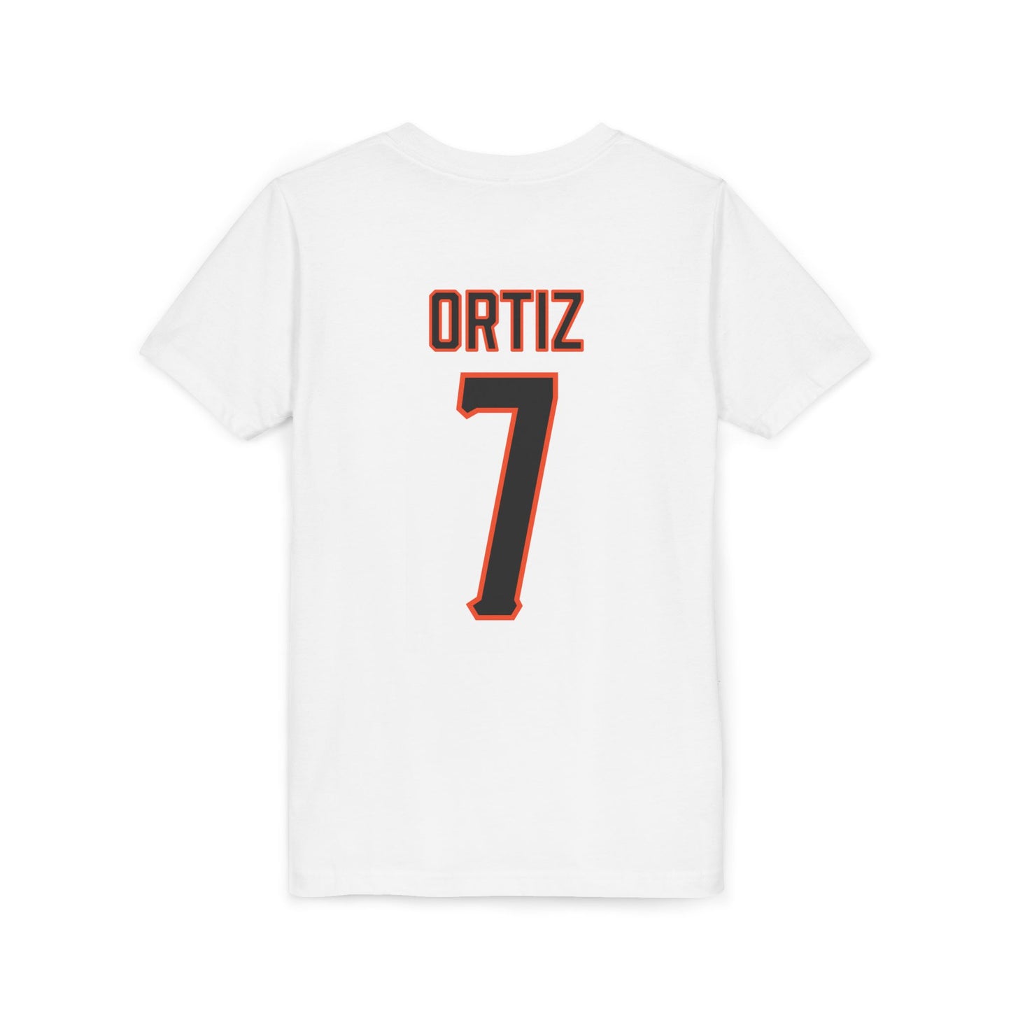 Youth Avery Ortiz #7 Cursive Cowboys T-Shirt