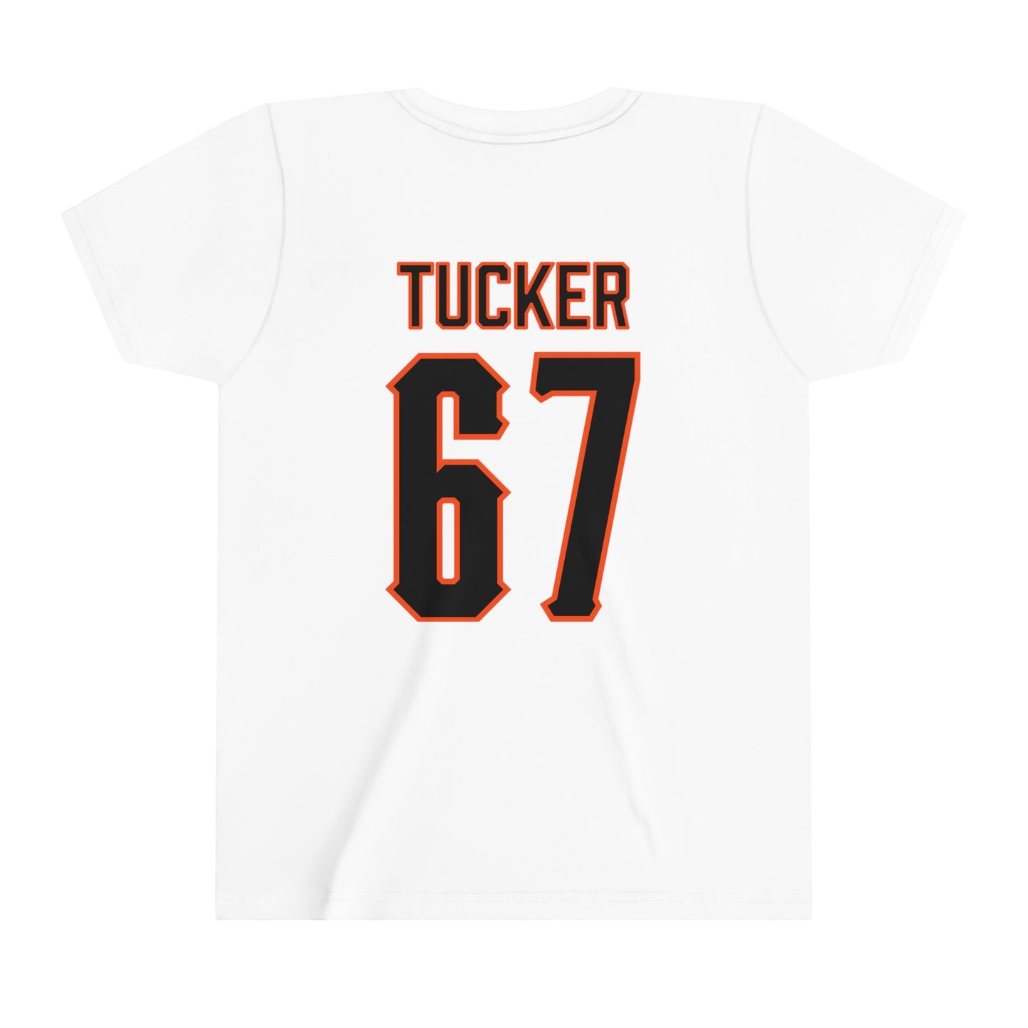 Youth Jaelen Tucker #67 Cursive Cowboys T-Shirt