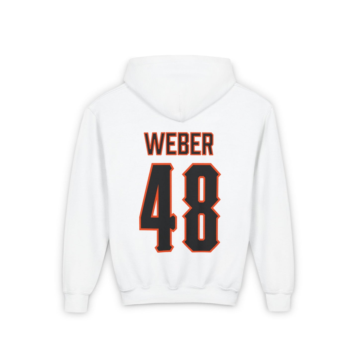 Youth Aaron Weber #48 Cursive Cowboys Hoodie