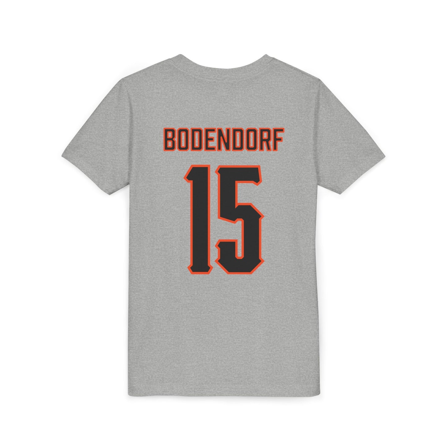 Youth Harrison Bodendorf #15 Cursive Cowboys T-Shirt