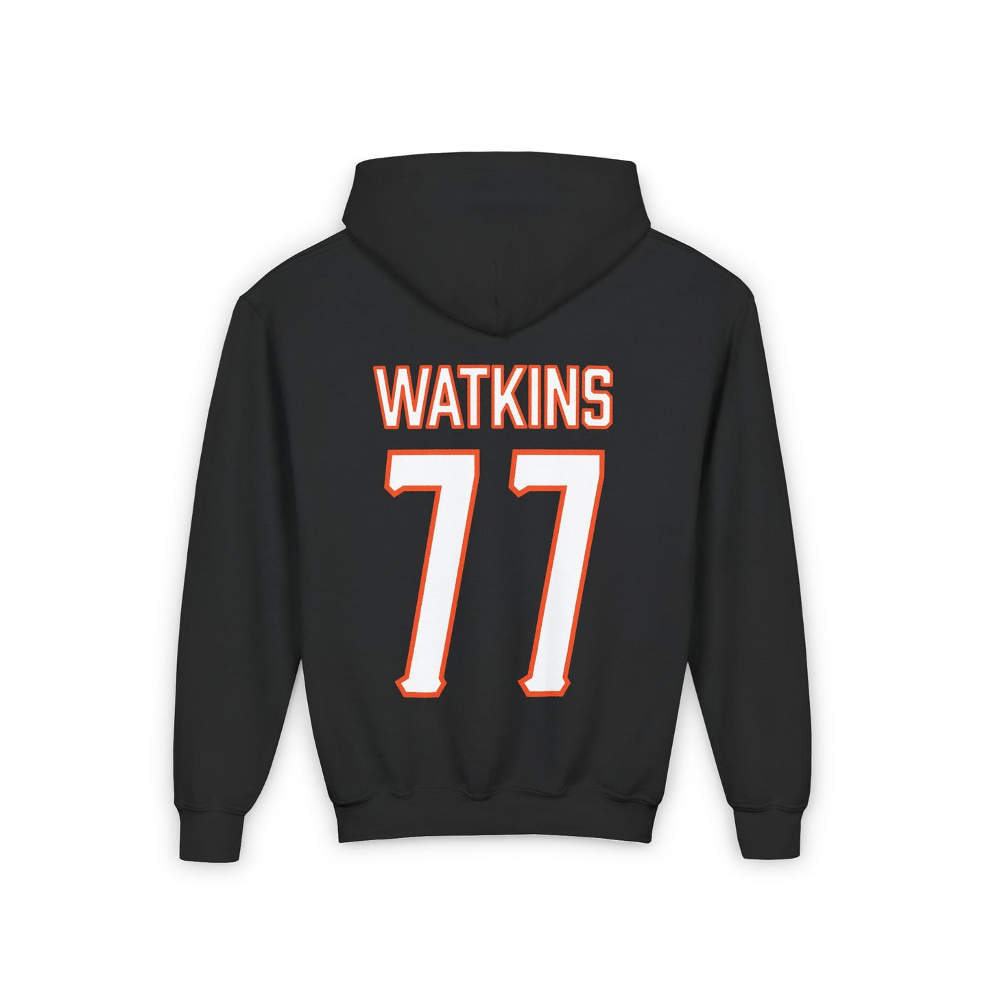 Youth Hunter Watkins #77 Cursive Cowboys Hoodie