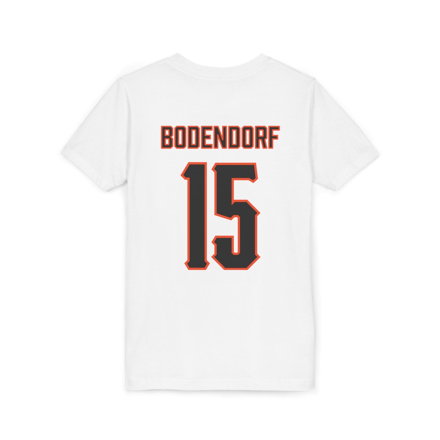 Youth Harrison Bodendorf #15 Cursive Cowboys T-Shirt